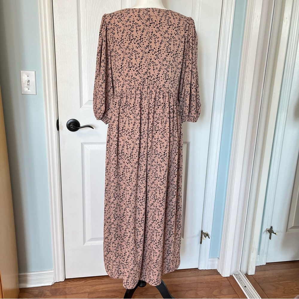 Saltwater LUXE Turner 3/4 Sleeve V-Neck Maxi Dress S Cottagecore Milkmaid Prarie - Picture 3 of 11